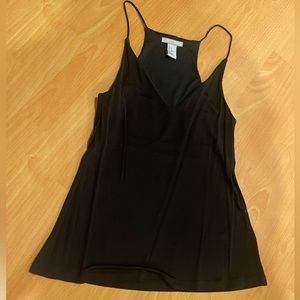H&M tank top blouse xs black lined